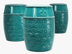 New pacific direct spear ceramic garden stool Model 3D