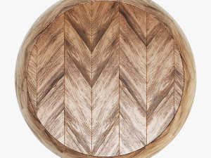 Rouge decor banana bark drum stool 3D Model