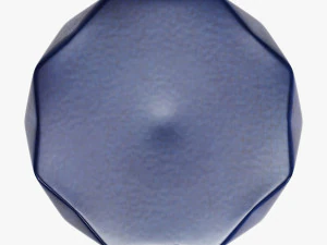 루즈 장식 패싯 블루 스툴 3D 모델