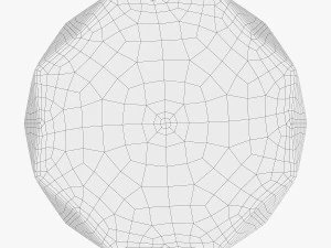 루즈 장식 패싯 블루 스툴 3D 모델