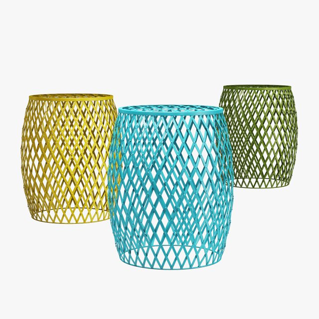 Safavieh steve matte strips accent stool 3D 모델 .c4d .max .obj .3ds .fbx .stl .blend 