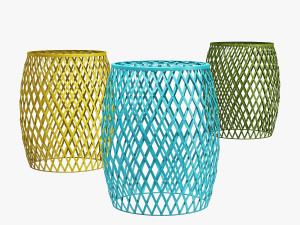 Safavieh steve matte strips accent stool 3D Модель