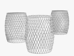 Safavieh steve matte strips accent stool 3D 모델