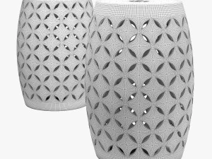 Wrought studio feliciana petal accent stool 3D Model