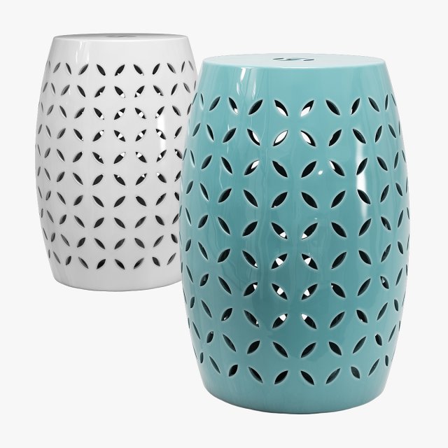 Wrought studio feliciana petal accent stool 3D Model .c4d .max .obj .3ds .fbx .stl .blend