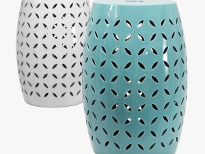 Wrought studio feliciana petal accent stool 3D Model