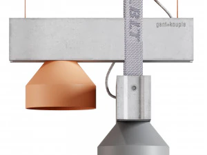 Pluskouple block ceiling lamp 3D Model