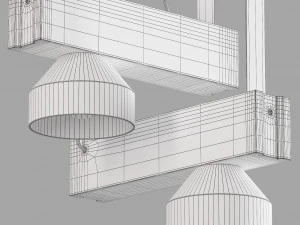 Pluskouple block ceiling lamp 3D Model