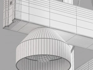 Pluskouple block ceiling lamp 3D Model