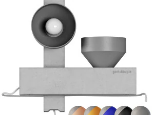Pluskouple block wall and table lamp 3D Model