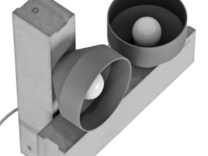 Pluskouple block wall and table lamp 3D Model