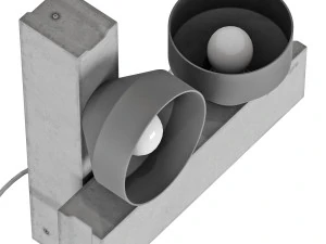Pluskouple block wall and table lamp 3D Model