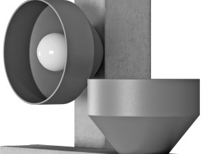 Pluskouple block wall and table lamp 3D Model