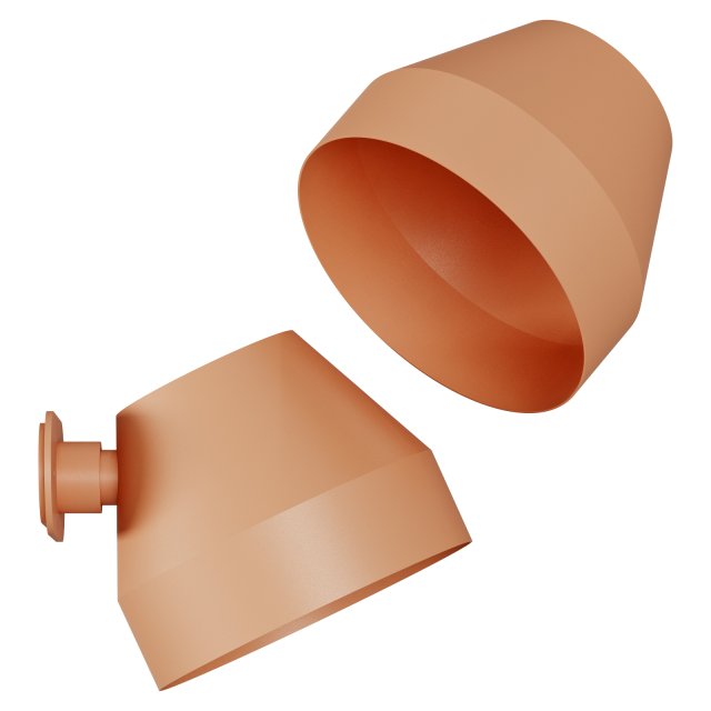 Pluskouple cap wall lamp 3D Model .c4d .max .obj .3ds .fbx .stl .blend 