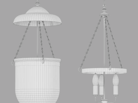 Flamant copley chandelier 3D Model