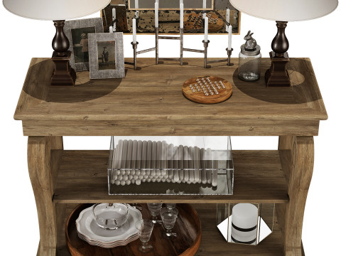 Flamant decorative set 003 Model 3D