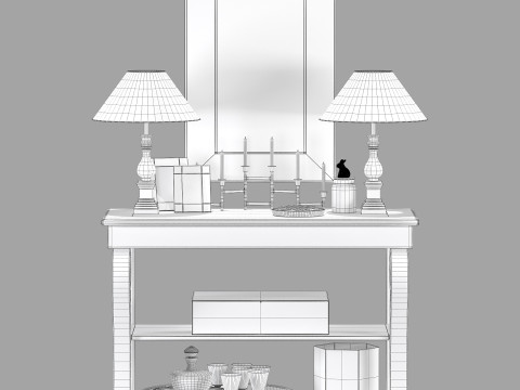 Flamant decorative set 003 Model 3D