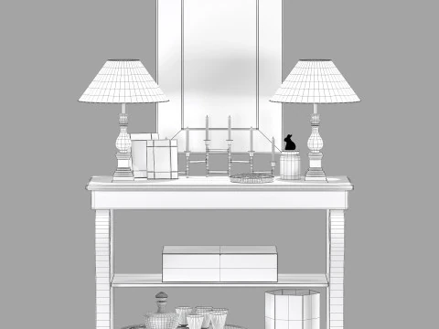 Flamant decorative set 003 3D Model