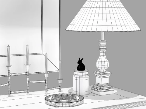 Flamant decorative set 003 3D Model