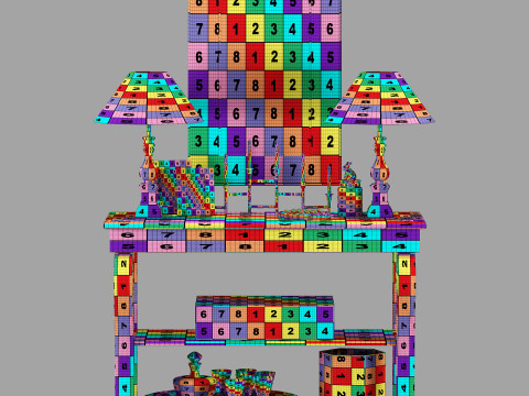 Flamant decorative set 003 Model 3D