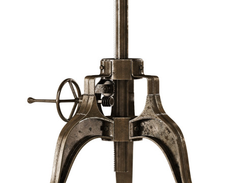 Kathy Kuo home fronzoni industrial loft antique nickel crank side table 3D 모델