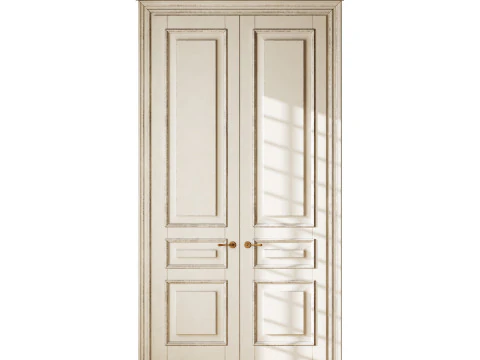 Old classic door 006 3D Model