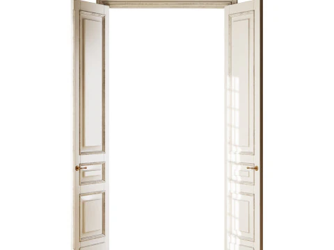 Old classic door 006 3D Model