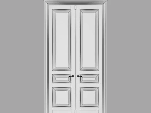 Old classic door 006 3D Model