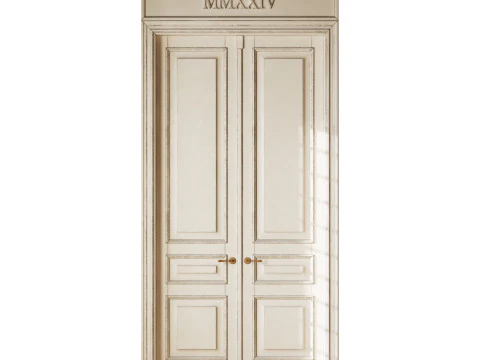Old classic door 007 3D Model