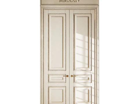 Old classic door 007 3D Model