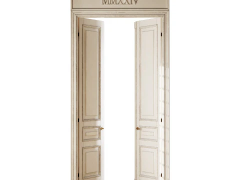Old classic door 007 3D Model