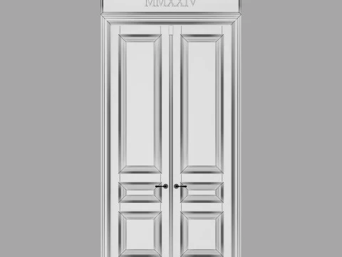 Old classic door 007 3D Model