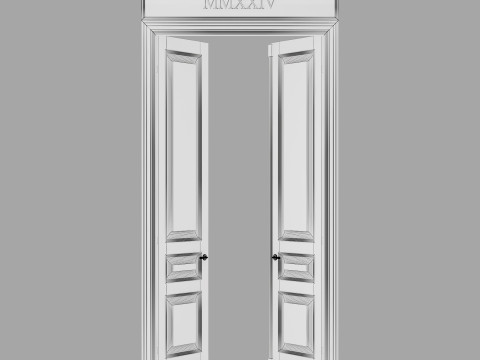 Old classic door 007 Modelo 3D