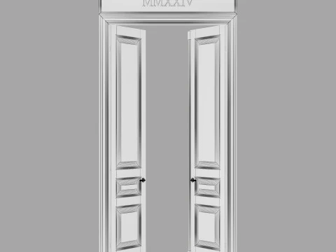 Old classic door 007 3D Model