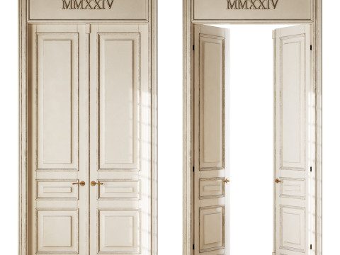 Old classic door 008 3D 模型