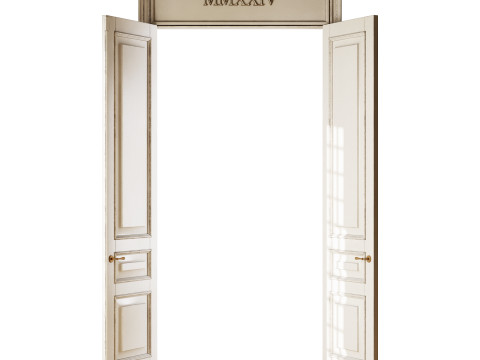 Old classic door 008 3D-Modell