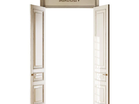 Old classic door 008 3D Model