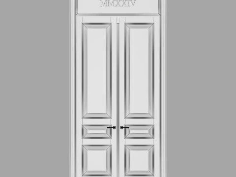 Old classic door 008 3D Model
