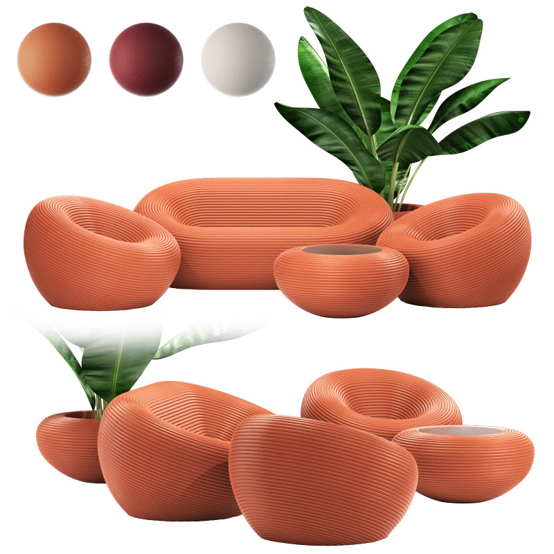 Qeeboo nami set 3Dモデル .c4d .max .obj .3ds .fbx .stl .blend 