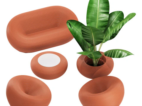 Conjunto Qeeboo Nami Modelo 3D