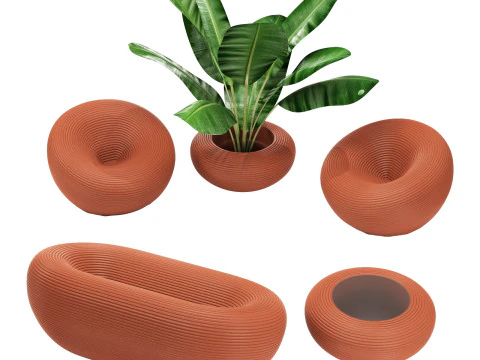 Conjunto Qeeboo Nami Modelo 3D