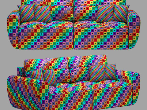 Ukrizra mairon sofa Modello 3D