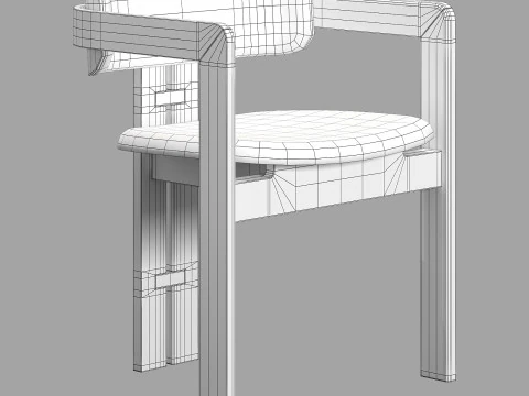 Sedia Gallotti e radice 0414 Modello 3D