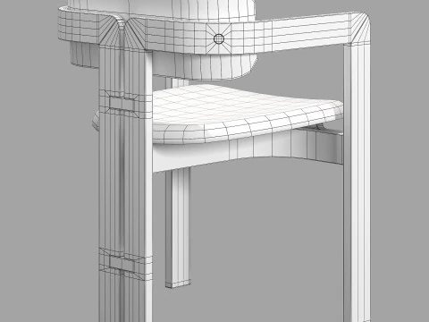 Sedia Gallotti e radice 0414 Modello 3D