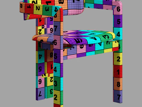 Sedia Gallotti e radice 0414 Modello 3D