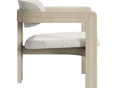 Gallotti and radice 0417 longue armchair 3D 모델