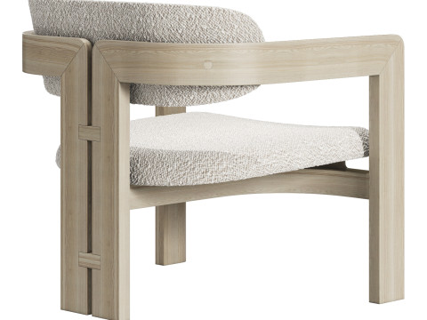 Gallotti and radice 0417 longue armchair 3D 모델