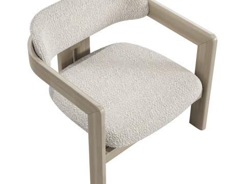 Gallotti and radice 0417 longue armchair 3D 모델
