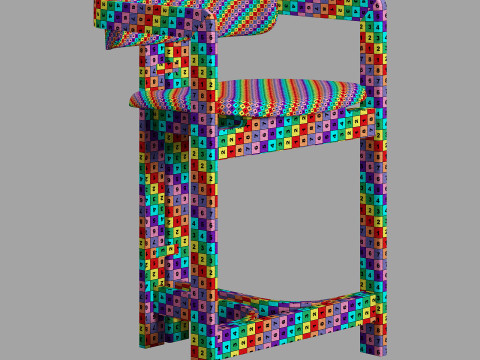 Gallotti and radice 0419 stool low 3D Model