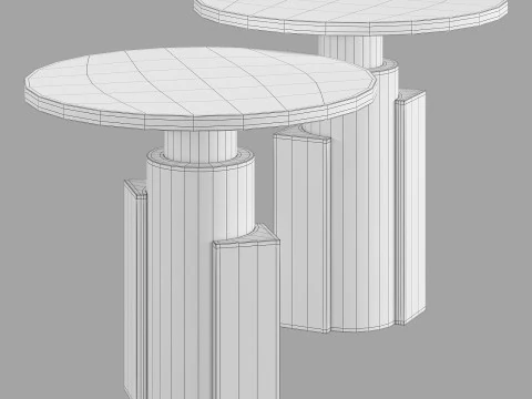 Gallotti and radice 1968 coffee tables 3D Model
